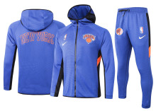 NBA New York Knicks Blue with Cap Jacket Tracksuit High Quality
