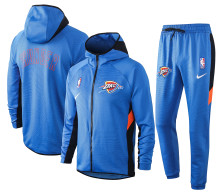 NBA Oklahoma City Thunder Blue with Cap Jacket Tracksuit High Quality