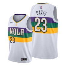 NBA Men New Orleans Pelicans White City #23 DAVIS Jersey High Quality Name and Number Print