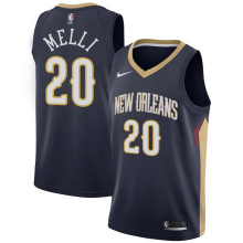 NBA Men New Orleans Pelicans Dark Blue #20 MELLI Jersey High Quality Name and Number Print
