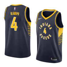 NBA Men Indiana Pacers Dark Blue #4 OLADIPO Jersey High Quality Name and Number Print