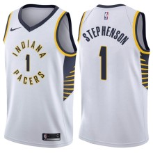 NBA Men Indiana Pacers White #1 STEPHENSON Jersey High Quality Name and Number Print