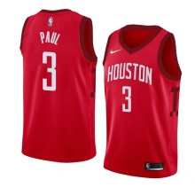 NBA Men Houston Rockets Rewarding Red #3 PAUL Jersey High Quality Name and Number Print