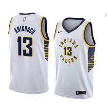 NBA Men Indiana Pacers White #13 ANIGBOGU Jersey High Quality Name and Number Print