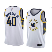 NBA Men Indiana Pacers White #40 ROBINSON Jersey High Quality Name and Number Print