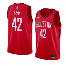 NBA Men Houston Rockets Rewarding Red #42 NENE Jersey High Quality Name and Number Print