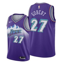 NBA Men Utah Jazz Purple Snow Mountain #27 GOBERT Jersey High Quality Name and Number Print