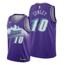 NBA Men Utah Jazz Purple Snow Mountain #10 CONLEY Jersey High Quality Name and Number Print