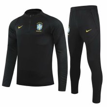20-21 Brazil Black with Zipper Sweater Tracksuit Thai Quality