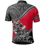 Rugby 2021-2021 All Blacks Maori Red and Black Rugby Polo High Quality