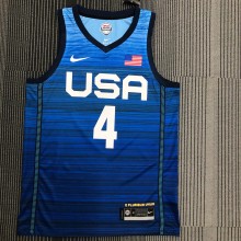 NBA Men Tokoyo Olimpics 2020 USA National Blue #4 BEAL Jersey High Quality Name and Number Print