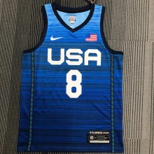NBA Men Tokoyo Olimpics 2020 USA National Blue #8 MIDDLETON Jersey High Quality Name and Number Print