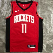 NBA Men Season 2021 Houston Rockets Red #11 YAO Jersey High Quality Name and Number Print