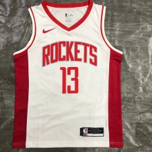 NBA Men Season 2021 Houston Rockets White #13 HARDEN Jersey High Quality Name and Number Print