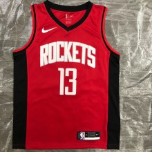 NBA Men Season 2021 Houston Rockets Red #13 HARDEN Jersey High Quality Name and Number Print