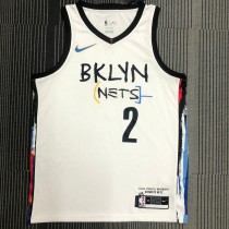 NBA Men Season 2021 Brooklyn Nets White City #2 GRIFFIN Jersey High Quality Name and Number Print