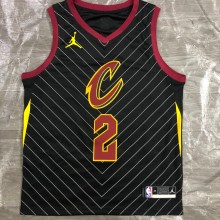 NBA Men Season 2021 Cleveland Cavaliers Black #2 IRVING Jersey High Quality Name and Number Print