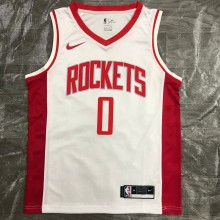 NBA Men Season 2021 Houston Rockets White #0 WESTBROOK Jersey High Quality Name and Number Print