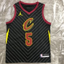 NBA Men Season 2021 Cleveland Cavaliers Black #5 SMITH JR. Jersey High Quality Name and Number Print