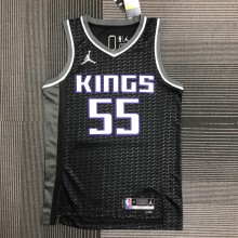 NBA Jordan Logo Sacramento Kings Black #55 WILLAMS Jersey High Quality Name and Number Print