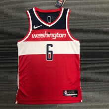 NBA 75th Anniversary Men Washington Wizards Red #6 HARRELL Jersey High Quality Name and Number Print
