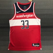 NBA 75th Anniversary Men Washington Wizards Red #33 KUZMA Jersey High Quality Name and Number Print