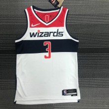NBA 75th Anniversary Men Washington Wizards White #3 BEAL Jersey High Quality Name and Number Print