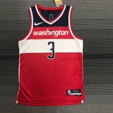 NBA 75th Anniversary Men Washington Wizards Red #3 BEAL Jersey High Quality Name and Number Print