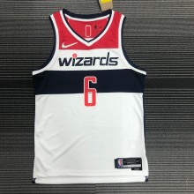 NBA 75th Anniversary Men Washington Wizards White #6 HARRELL Jersey High Quality Name and Number Print