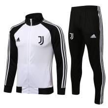 22 Juventus White Jacket with Black Sleeves Tracksuit Thai Quality