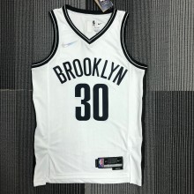 NBA Men 75th Anniversary Brooklyn Nets White #30 CURRY Jersey High Quality Name and Number Print