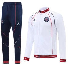 22-23 PSG White with Red Lines Jacket Tracksuit Thai Quality