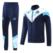 22-23 Marseille Blue with White Jacket Tracksuit Thai Quality