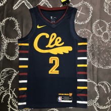 NBA Season 2022 Men Cleveland Cavaliers Black #2 IRVING Jersey High Quality Name and Number Print