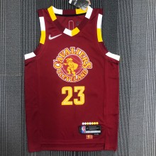 NBA Season 2022 Men Cleveland Cavaliers Red #23 JAMES Jersey High Quality Name and Number Print