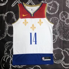 NBA Men Season 2020 New Orleans Pelicans White City #14 INGRAM Jersey High Quality Name and Number Print