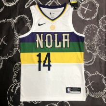 NBA Men Season 2018 New Orleans Pelicans White City #14 INGRAM Jersey High Quality Name and Number Print