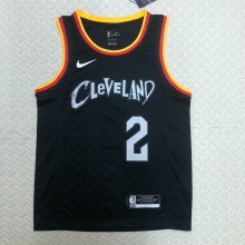 NBA Season 2021 Men Cleveland Cavaliers Black #2 IRVING Jersey High Quality Name and Number Print