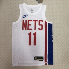 NBA Men Season 2023 Brooklyn Nets White #11 IRVING Jersey High Quality Name and Number Print
