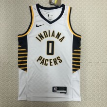 NBA Men Season 2023 Indiana Pacers White #0 POYTHRESS Jersey High Quality Name and Number Print