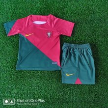 22/23 Portugal Home Kids World Cup Jersey