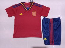22/23 Spain Home Kids World Cup Jersey
