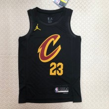 NBA Season 2023 Men Cleveland Cavaliers Black with Jordan Logo #23 JAMES Jersey High Quality Name and Number Print
