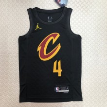 NBA Season 2023 Men Cleveland Cavaliers Black with Jordan Logo #4 MOBLEY Jersey High Quality Name and Number Print