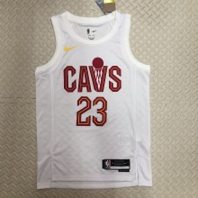 NBA Season 2023 Men Cleveland Cavaliers White #23 JAMES Jersey High Quality Name and Number Print