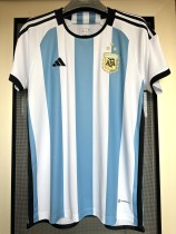 22/23 Argentina Home With 3 Stars World Cup Jersey Fans Version 1:1 Quality