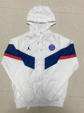 22/23 PSG White with Jordan Logo Windbreaker Jacket Thai Quality