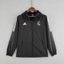 22/23 Real Madrid Black Windbreaker Jacket Thai Quality