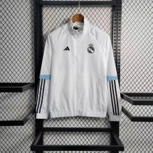 2023 Real Madrid White Windbreaker Jacket Thai Quality