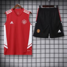 22/23 Manchester United Red Vest Training Tracksuit